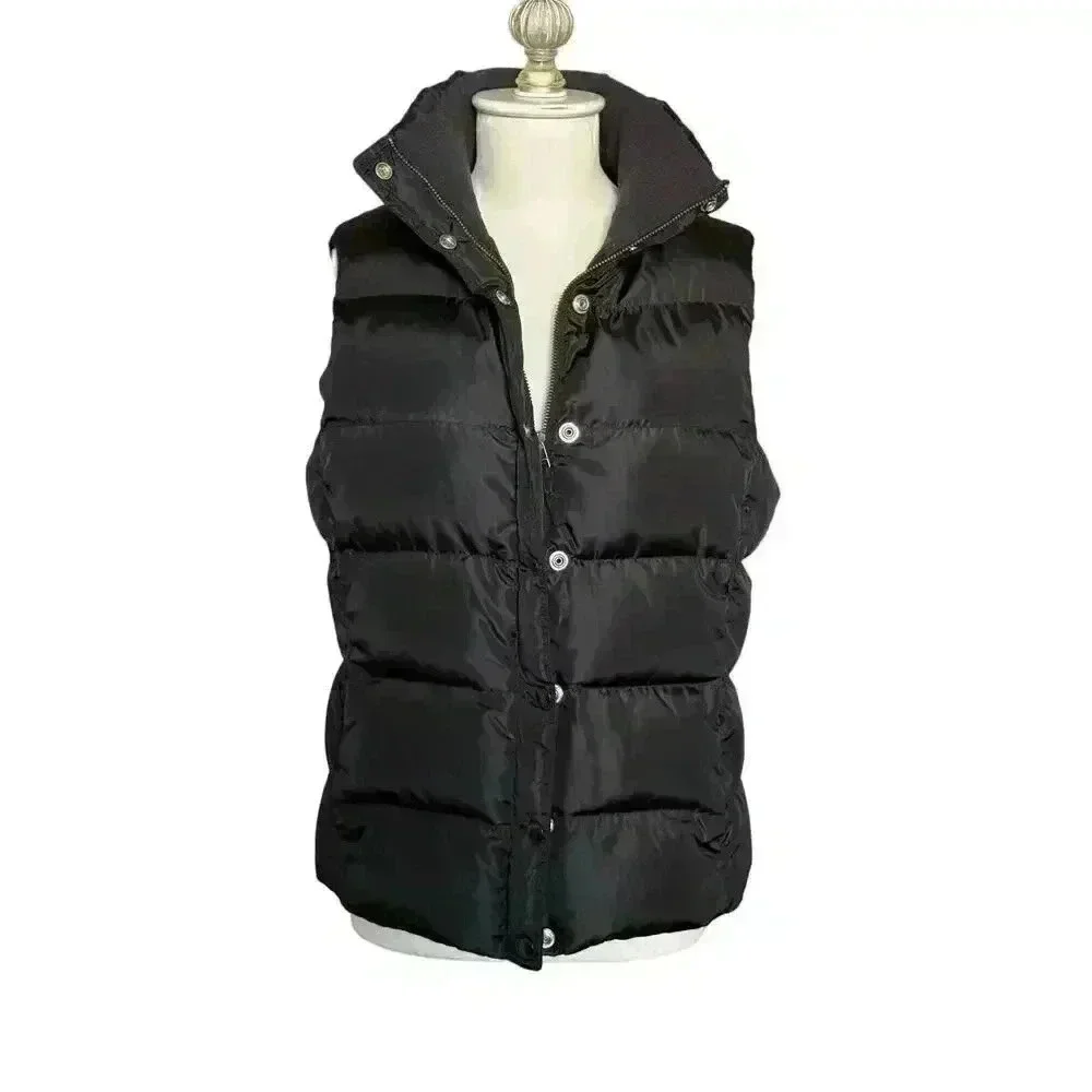 J. Crew Down Filled Black Puffer Jacket Vest Women’s Size Small